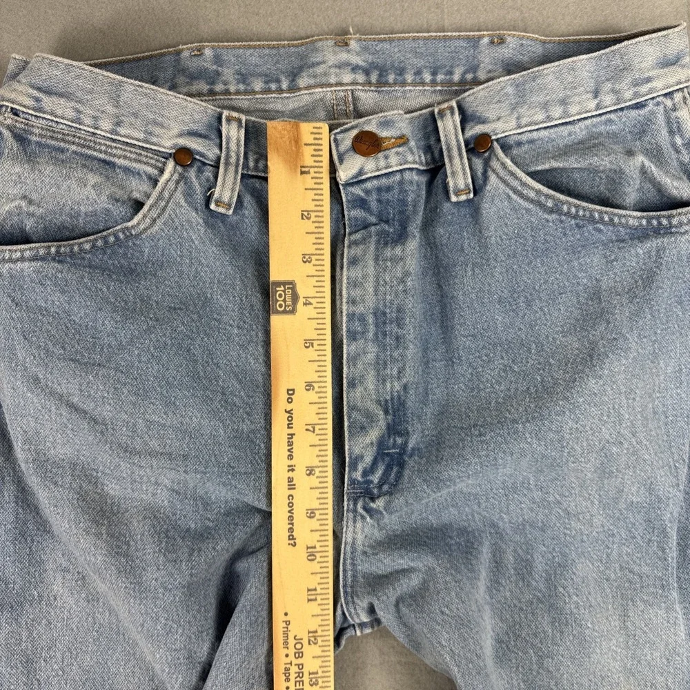Wrangler 13MWZGH Jeans Men's 34x36 Light Wash Cowboy Cut Original Fit Straight